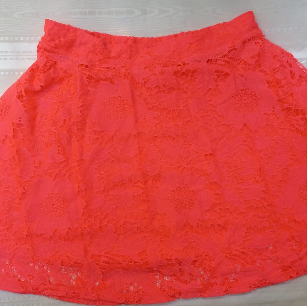 Derek Heart Coral Miniskirt - Large